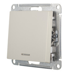 Выключатель Systeme Electric AtlasDesign одноклавишный встраиваемый бежевый с подсветкой (ATN000213) - фото 4