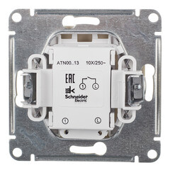 Выключатель Systeme Electric AtlasDesign одноклавишный встраиваемый бежевый с подсветкой (ATN000213) - фото 2