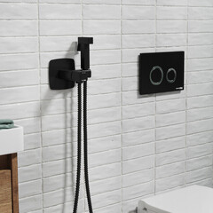 Смеситель с гигиеническим душем встраиваемый WasserKraft Nuthe 9100 со скрытой частью в комплекте черный (9138) - фото 3