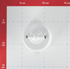Выключатель Bironi Лизетта одноклавишный накладной белый ретро (B1-201-21) - фото 2