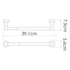 Держатель для бумажных полотенец WasserKraft Isen 390 мм на шуруп металл хром (K-4091) - фото 2
