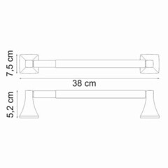Держатель для бумажных полотенец WasserKraft Wern 380 мм на шуруп металл хром (K-2591) - фото 2