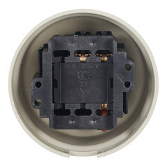 Выключатель Bironi Лизетта одноклавишный накладной слоновая кость ретро (B1-201-211) - фото 3