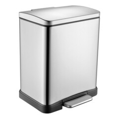 Изображение товара Ведро для мусора WasserKraft K-622 с крышкой 12 л металл хром с педалью