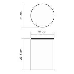 Ведро для мусора WasserKraft K-625 с крышкой 5 л металл хром - фото 2