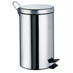 Изображение товара Ведро для мусора WasserKraft K-635 с крышкой 5 л металл хром с педалью
