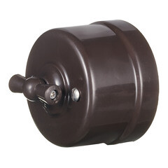 Выключатель Bironi Лизетта одноклавишный накладной коричневый ретро (B1-201-22) - фото 7