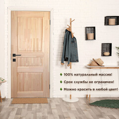 Дверь межкомнатная ДГФ-3Ф-2 700х2000 мм массив без покрытия глухая - фото 3