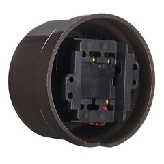 Выключатель Bironi Лизетта одноклавишный накладной коричневый ретро (B1-201-22) - фото 6