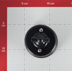 Выключатель Bironi Лизетта одноклавишный накладной черный ретро (B1-201-23) - фото 3