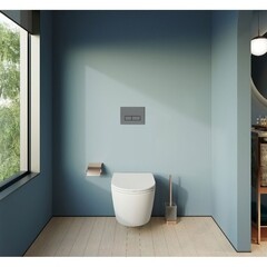 Клавиша смыва для инсталляций Siamp Plank хром матовый (10006931) - фото 5