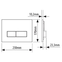 Клавиша смыва для инсталляций Siamp Plank хром матовый (10006931) - фото 4