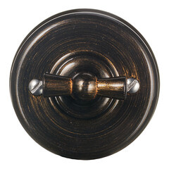 Выключатель Bironi Лизетта одноклавишный накладной бронза ретро (B1-201-25) - фото 1