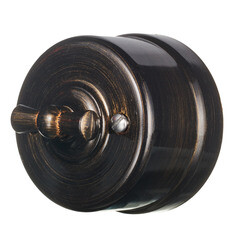 Выключатель Bironi Лизетта одноклавишный накладной бронза ретро (B1-201-25) - фото 8