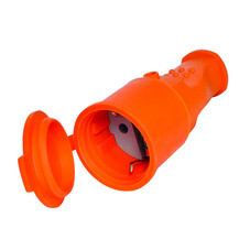 Розетка UNIVersal 16 А 250 В UNIVersal с заглушкой оранжевая (3038)