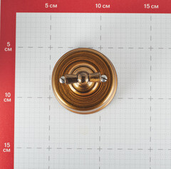 Выключатель Bironi Лизетта двухклавишный накладной бронза ретро (B1-202-25) - фото 7