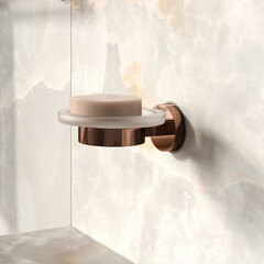 Мыльница для ванной WasserKraft Asphe с держателем стекло/металл (K-77729) - фото 3