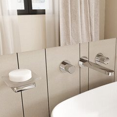 Мыльница для ванной WasserKraft Mosel с держателем стекло/металл (K-46629) - фото 3