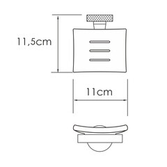 Мыльница для ванной WasserKraft Mosel с держателем стекло/металл (K-46629) - фото 2