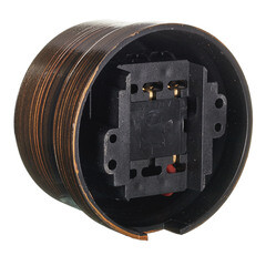 Выключатель Bironi Лизетта двухклавишный накладной бронза ретро (B1-202-25) - фото 4