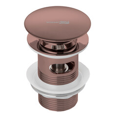 Донный клапан WasserKraft клик-клак G1 1/4 с переливом коричневый (A336) - фото 1