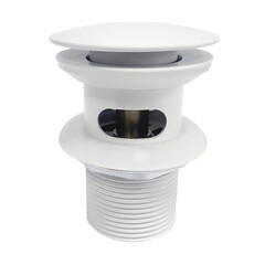 Донный клапан WasserKraft клик-клак G1 1/4 с переливом белый (A153) - фото 1