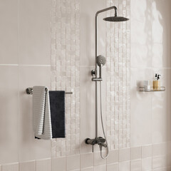 Душевая система WasserKraft Wern 4200 с верхним душем с лейкой с изливом никель (A14201) - фото 13