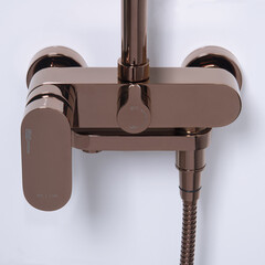 Душевая система WasserKraft Asphe 7700 с верхним душем с лейкой с изливом розовое золото (A17301) - фото 8