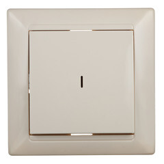 Выключатель Svet одноклавишный встраиваемый бежевый с подсветкой (SV1001-0009) - фото 1