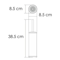 Ершик для унитаза WasserKraft напольный металл/пластик золото (K-1027BG) - фото 2