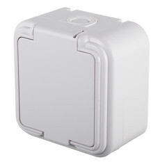 Розетка Svet накладная белая с крышкой (0215-00191) - фото 4