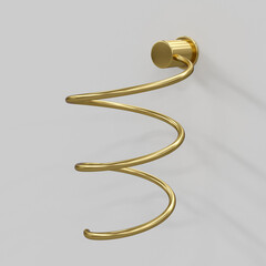 Держатель для фена WasserKraft на шуруп металл матовое золото (K-1080BG) - фото 3