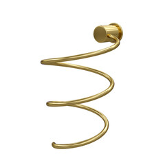 Держатель для фена WasserKraft на шуруп металл матовое золото (K-1080BG) - фото 1