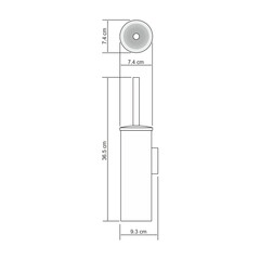 Ершик для унитаза WasserKraft подвесной пластик/металл черный (K-1087B) - фото 2
