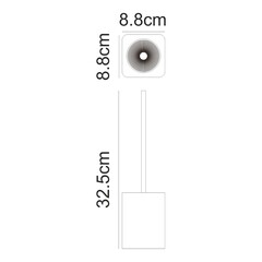 Ершик для унитаза WasserKraft Ems K-1600 напольный металл/полирезин серый (K-1627) - фото 2
