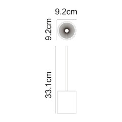 Ершик для унитаза WasserKraft Never K-1800 напольный металл/полирезин черный (K-1827) - фото 2