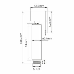 Лейка гигиеническая WasserKraft Asphe 7700 золото (A335) - фото 2