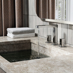 Смеситель для раковины встраиваемый WasserKraft Naab двухвентильный хром (8635) - фото 3