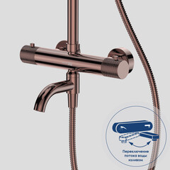Душевая система WasserKraft с верхним душем с лейкой с изливом золото (A18301) - фото 13