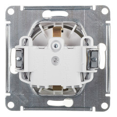 Розетка Systeme Electric AtlasDesign встраиваемая белая со шторками с выталкивателем (ATN000147) - фото 3