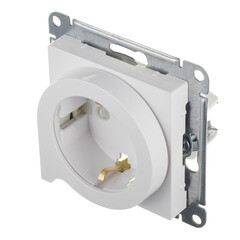 Розетка Systeme Electric AtlasDesign встраиваемая белая со шторками с выталкивателем (ATN000147) - фото 2