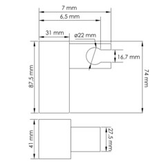 Держатель для лейки WasserKraft c регулировкой наклона пластик никель (A321) - фото 2