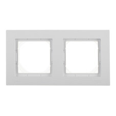 Рамка Systeme Electric AtlasDesign Aqua двухместная белая (ATN440102)