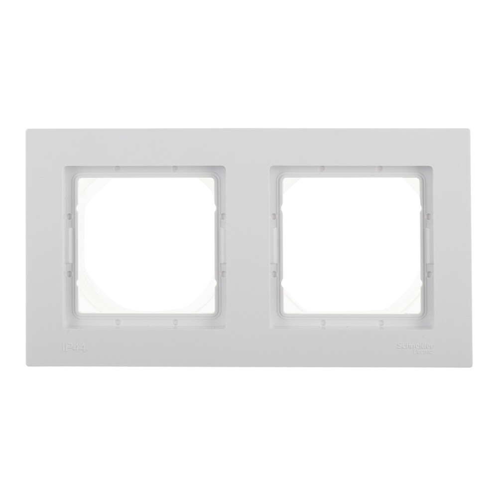 Изображение товара Рамка Systeme Electric AtlasDesign Aqua двухместная белая (ATN440102)