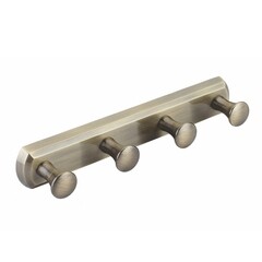 Вешалка для ванной WasserKraft Exter K-5200 4 крючка на шуруп металл бронза (K-1094) - фото 1