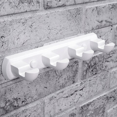 Вешалка для ванной WasserKraft Kammel K-8300 4 крючка на шуруп металл белая (K-8374W) - фото 4