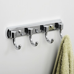 Вешалка для ванной WasserKraft Oder K-3000 4 крючка на шуруп металл хром (K-3074) - фото 3