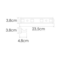 Вешалка для ванной WasserKraft Rhin K-8774 4 крючка на шуруп металл хром (K-8774) - фото 2