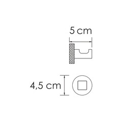 Крючок для ванной WasserKraft Mosel K-46600 одинарный на шуруп металл хром (K-46623) - фото 2