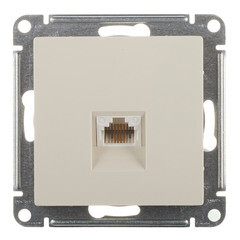 Изображение товара Розетка телефонная Systeme Electric AtlasDesign встраиваемая бежевая RJ11 (ATN000281)